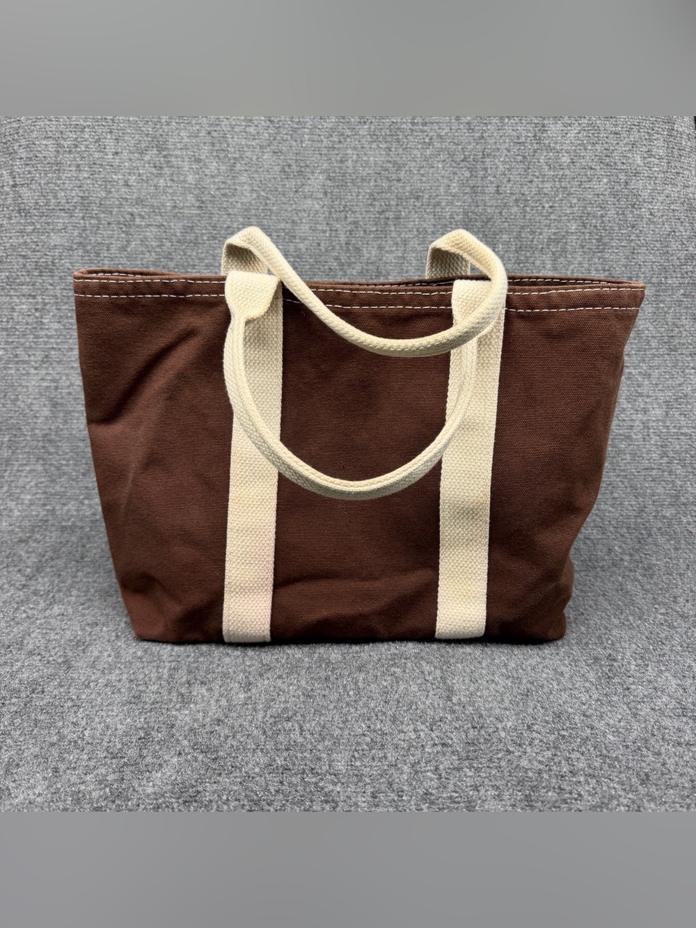 PORT CANVAS Canvas Tote Bag Brown Cream